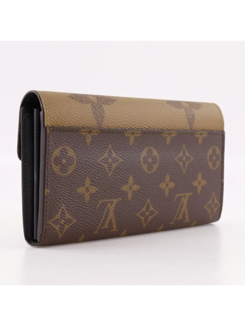 Louis Vuitton Portefeuille Sarah Monogram Giant Reverse Canvas Brown Wallet